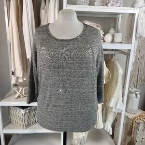 True Self women's size XL grey lightweight beaded, GOING OUT OF BUSINESS! #3036